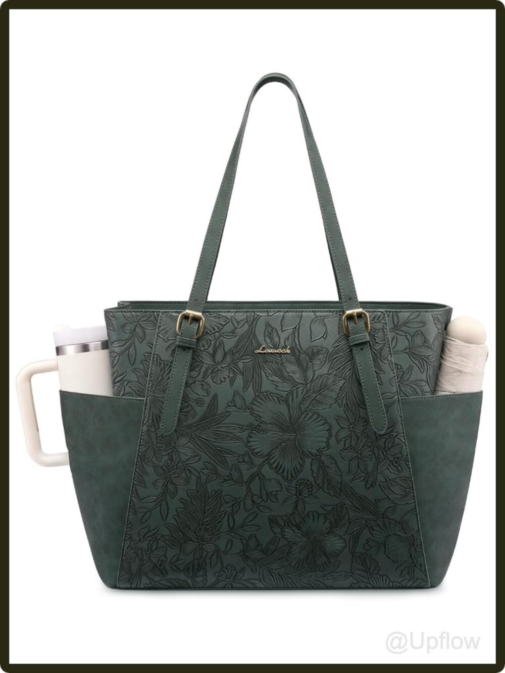 Women's Leather Laptop Tote Bag 15.6 Inch Briefcase Shoulder Work Travel Gift